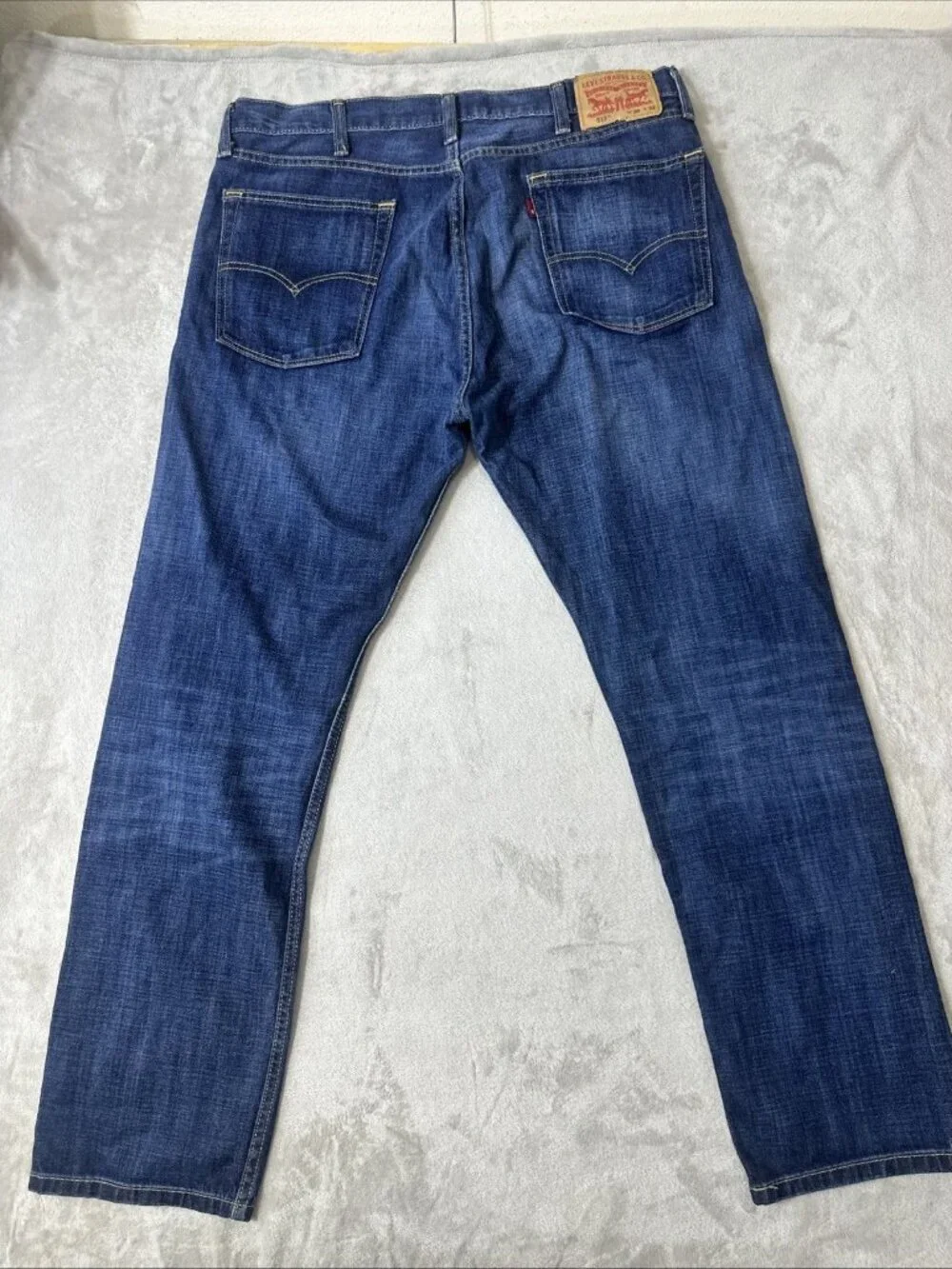 Levis 513 Slim Straight Jeans 38x32 Medium Wash Denim Mens